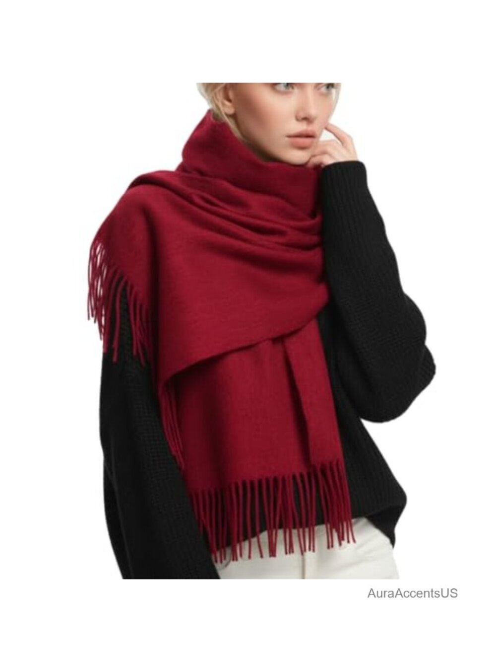 Wool Scarf for Women 80x27 Oversized Winter Shawl Wrap Gift Box